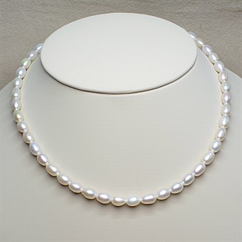 Чокер из жемчуга "рис" 01002-012