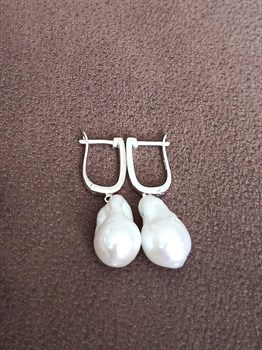 Серьги из жемчуга "капля" 0801-1022