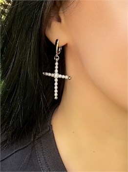 Серьги-крестики из жемчуга 1939