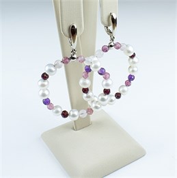 Серьги из натуральных камней с жемчугом 080225540