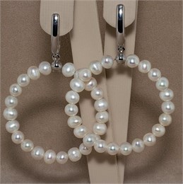Серьги из натурального барочного жемчуга 0800255-042