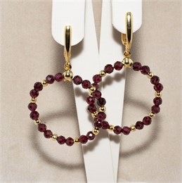 Серьги из граната 0800350-505