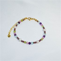 Браслет из микса камней с жемчугом 1969