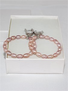 Серьги из серебристо-розового жемчуга 2030