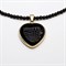 Колье "Сердце" из черного агата 02001-023