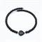 Браслет из черного агата с бусиной - сердечком 03001XX-023