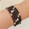 Браслет пятирядный из черного агата 53001XX-055