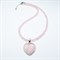 Колье из розового кварца с подвеской Сердце 02006-023