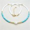 Чокер из бирюзы с жемчугом 01011-001