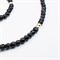 Колье из черного агата с жемчугом 01001-001