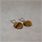 Серьги в форме сердца из тигрового глаза 1970