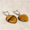Серьги в форме сердца из тигрового глаза 1970