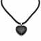 Колье "Сердце" из черного агата 02001-023